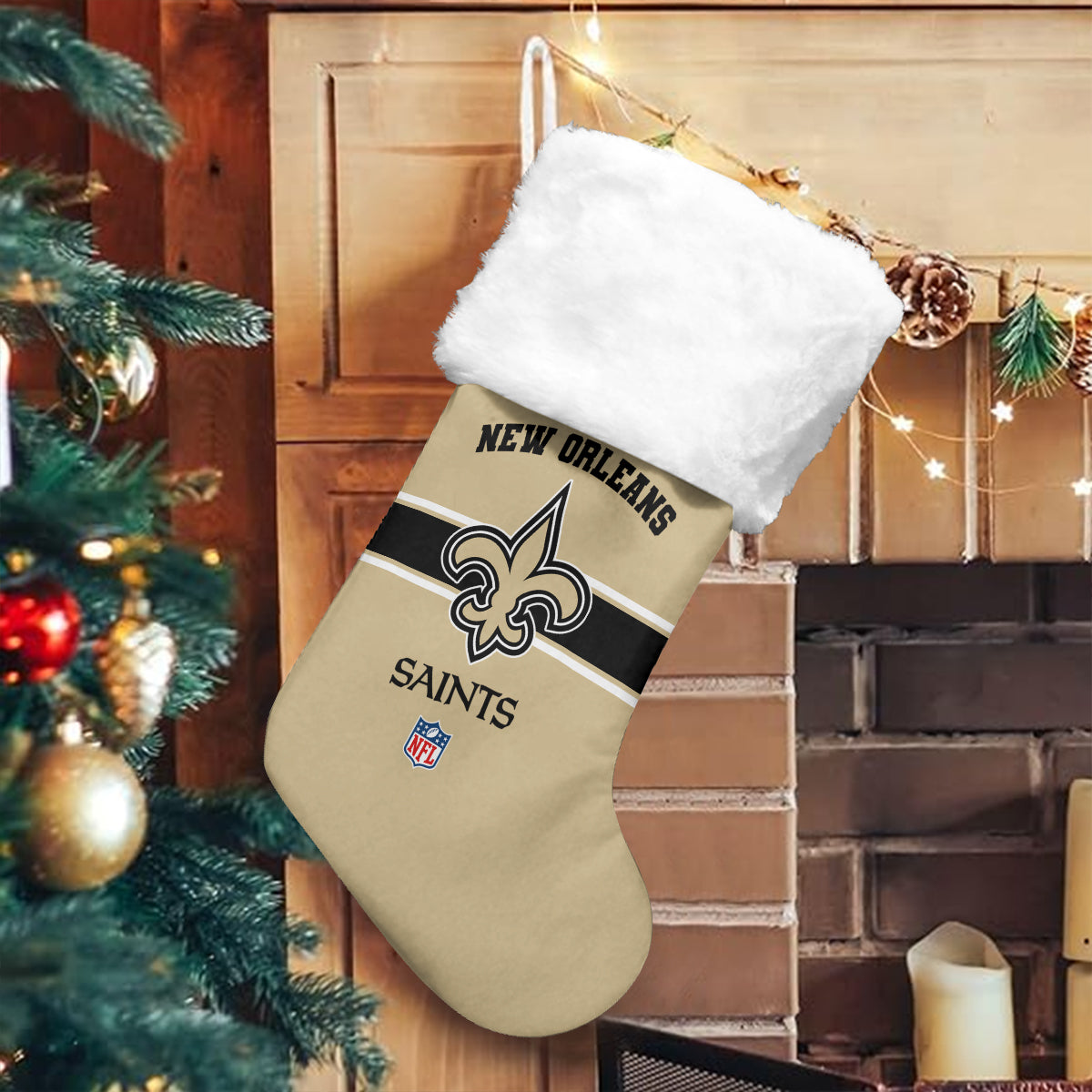 New Orleans Saints Christmas Socks AZCCRMS040