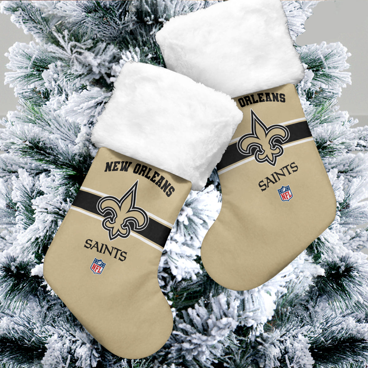 New Orleans Saints Christmas Socks AZCCRMS040