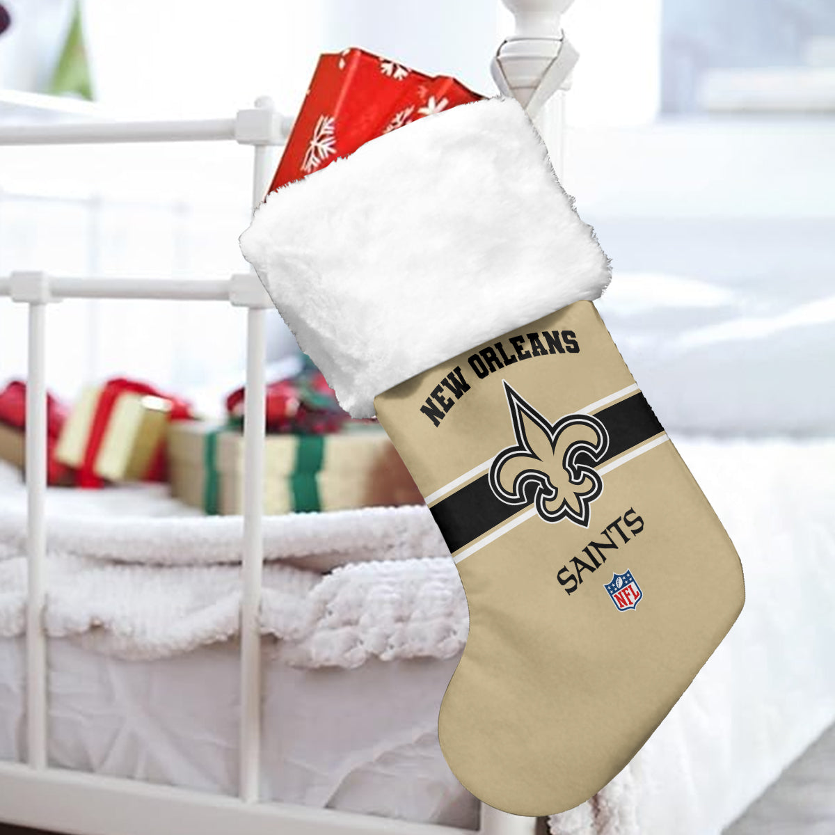 New Orleans Saints Christmas Socks AZCCRMS040