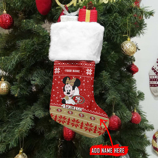San Francisco 49ers Personalized Christmas Socks AZCCRMS043