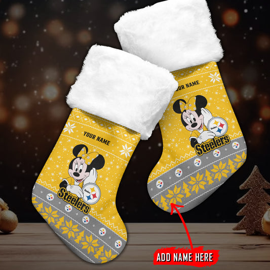 Pittsburgh Steelers Personalized Christmas Socks AZCCRMS046