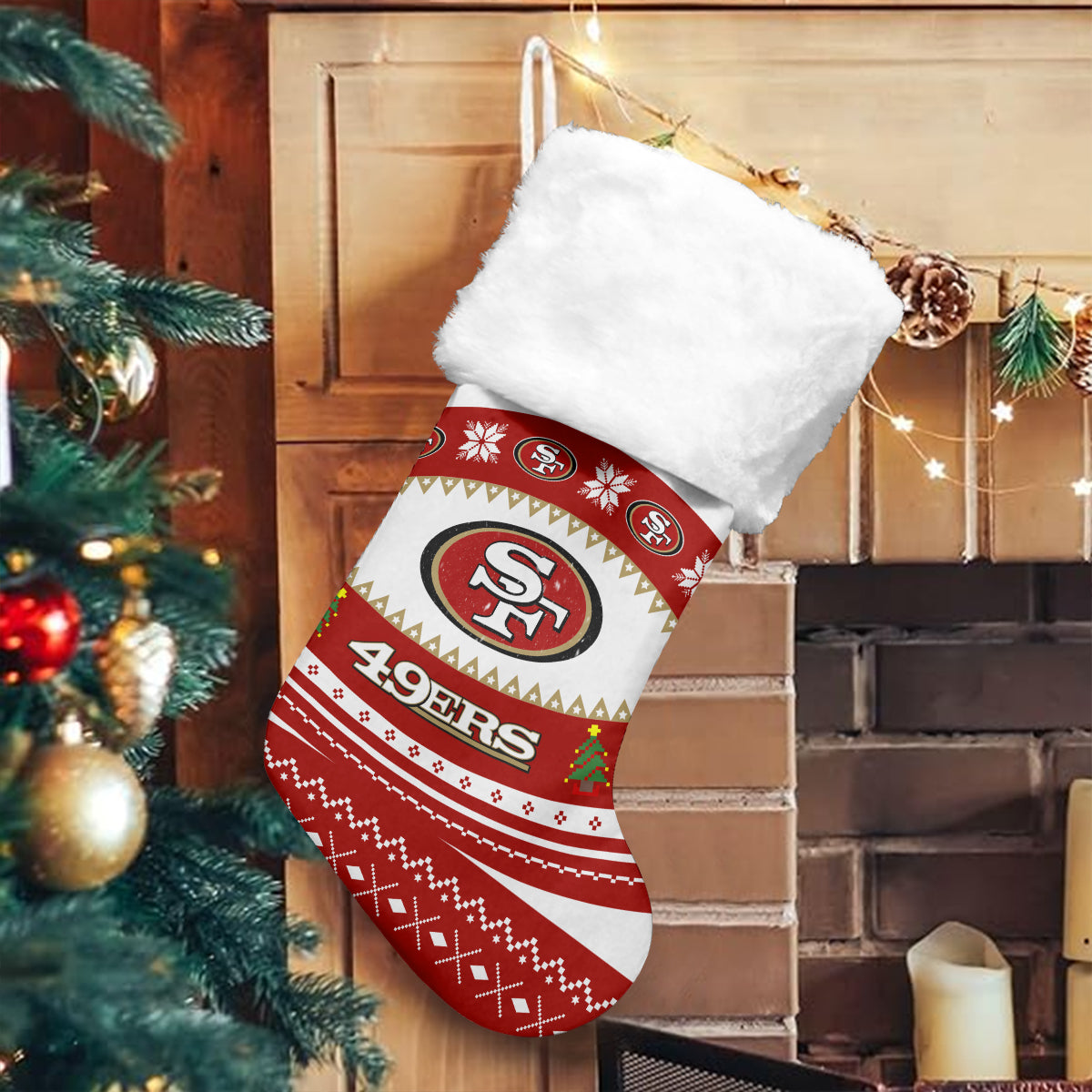 San Francisco 49ers Christmas Socks AZCCRMS048