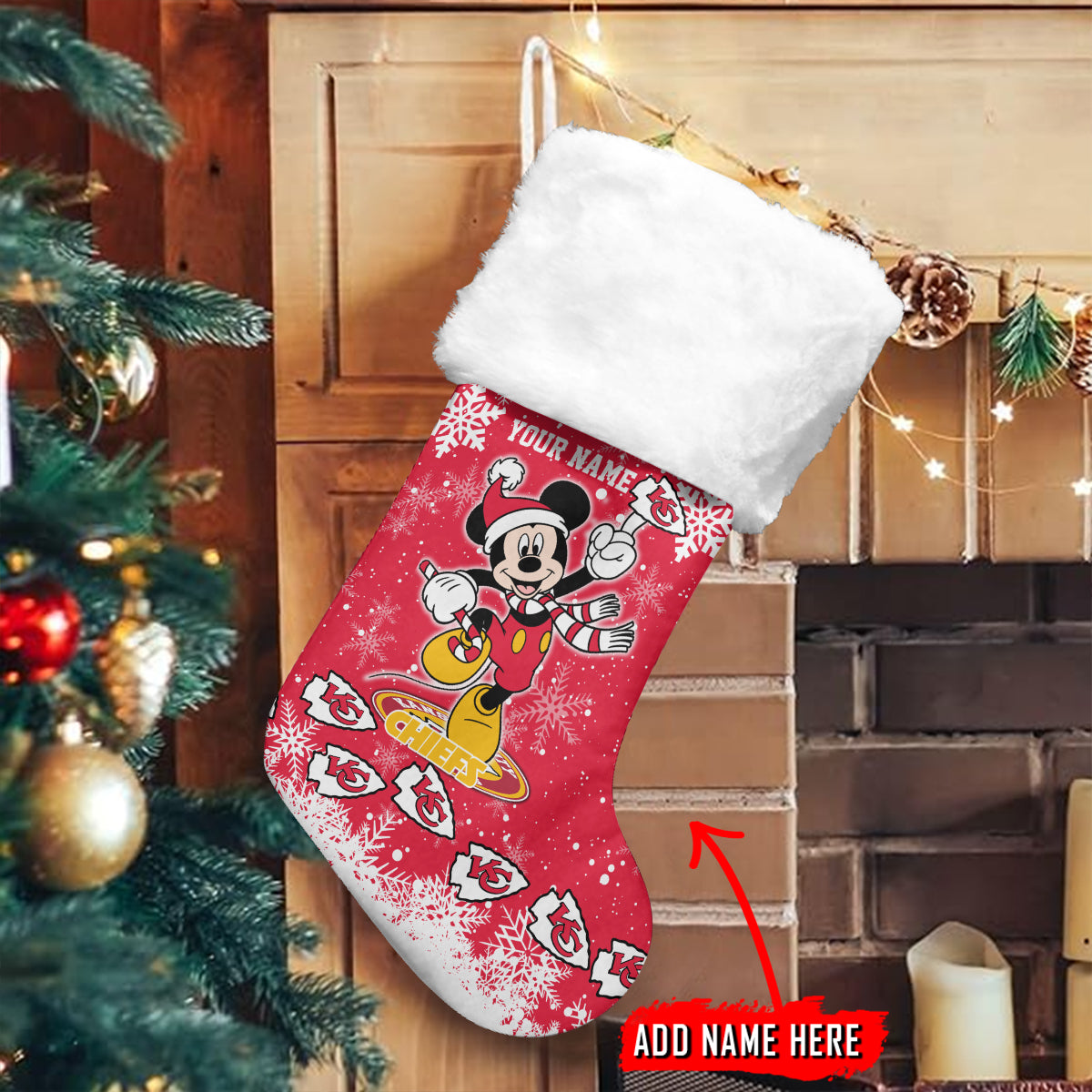 Kansas City Chiefs Personalized Christmas Socks AZCCRMS052