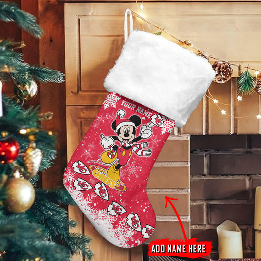 Kansas City Chiefs Personalized Christmas Socks AZCCRMS052