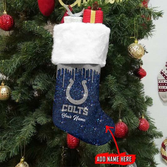 Indianapolis Colts Personalized Christmas Socks AZCCRMS053