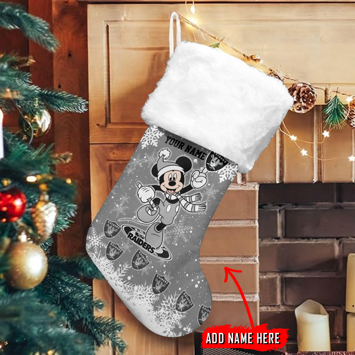 Las Vegas Raiders Personalized Christmas Socks AZCCRMS059