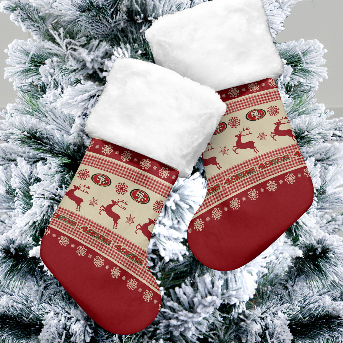 San Francisco 49ers Christmas Socks AZCCRMS061
