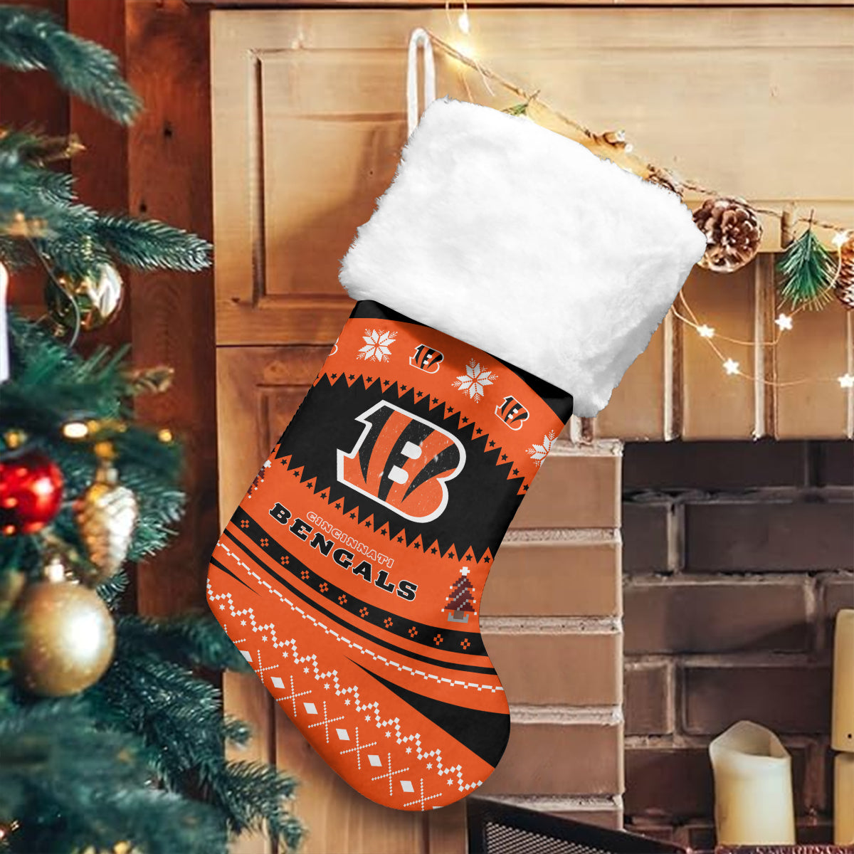 Cincinnati Bengals Christmas Socks AZCCRMS067
