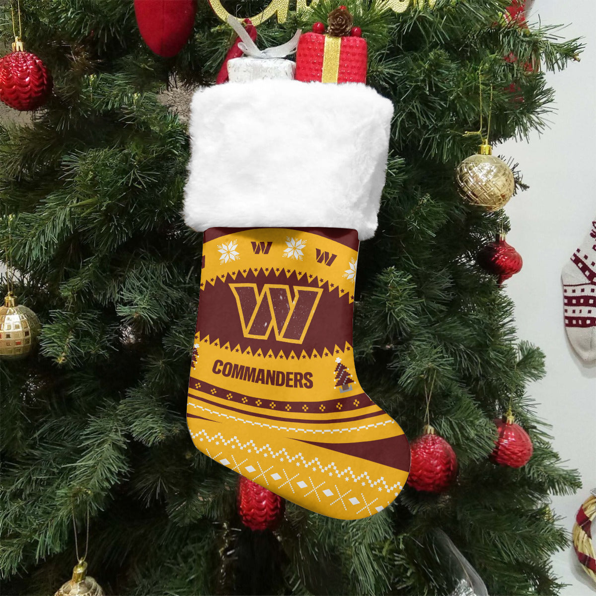 Washington Commanders Christmas Socks AZCCRMS068