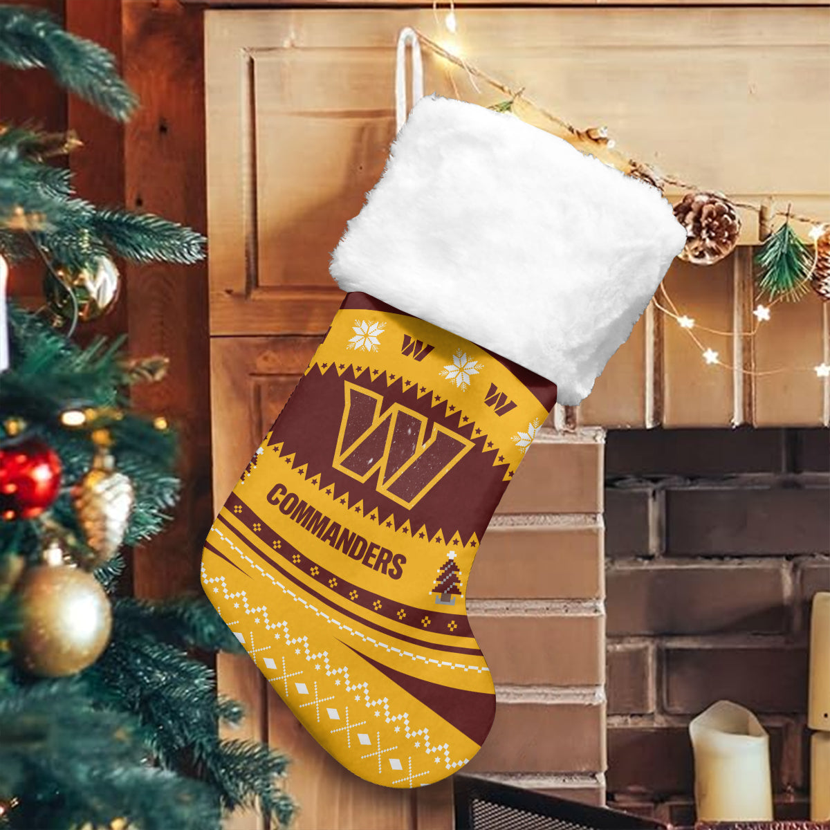 Washington Commanders Christmas Socks AZCCRMS068