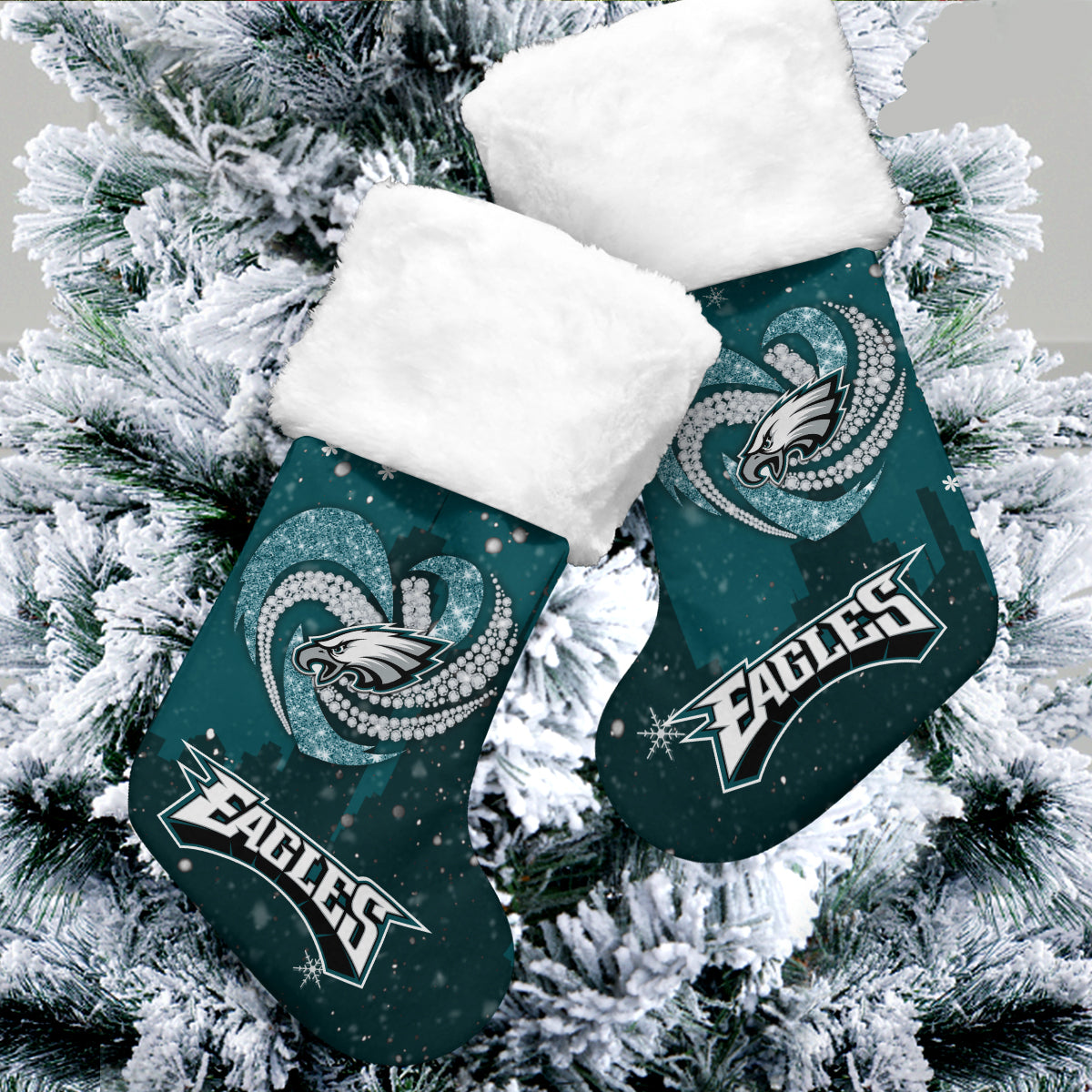 Philadelphia Eagles Christmas Socks AZCCRMS074