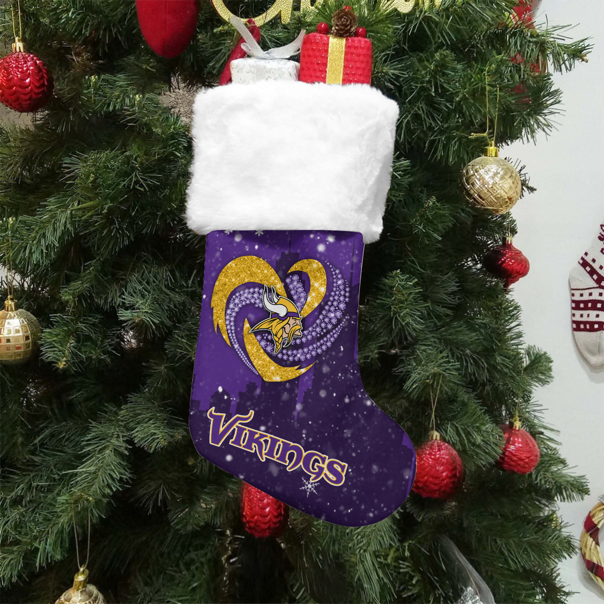 Minnesota Vikings Christmas Socks AZCCRMS075