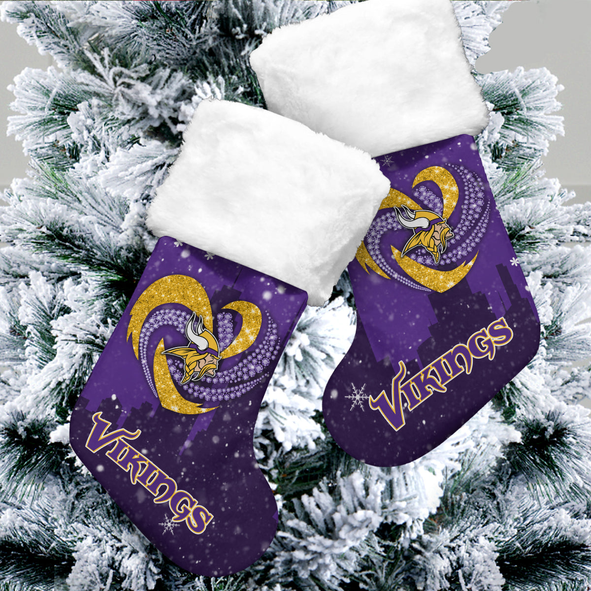 Minnesota Vikings Christmas Socks AZCCRMS075