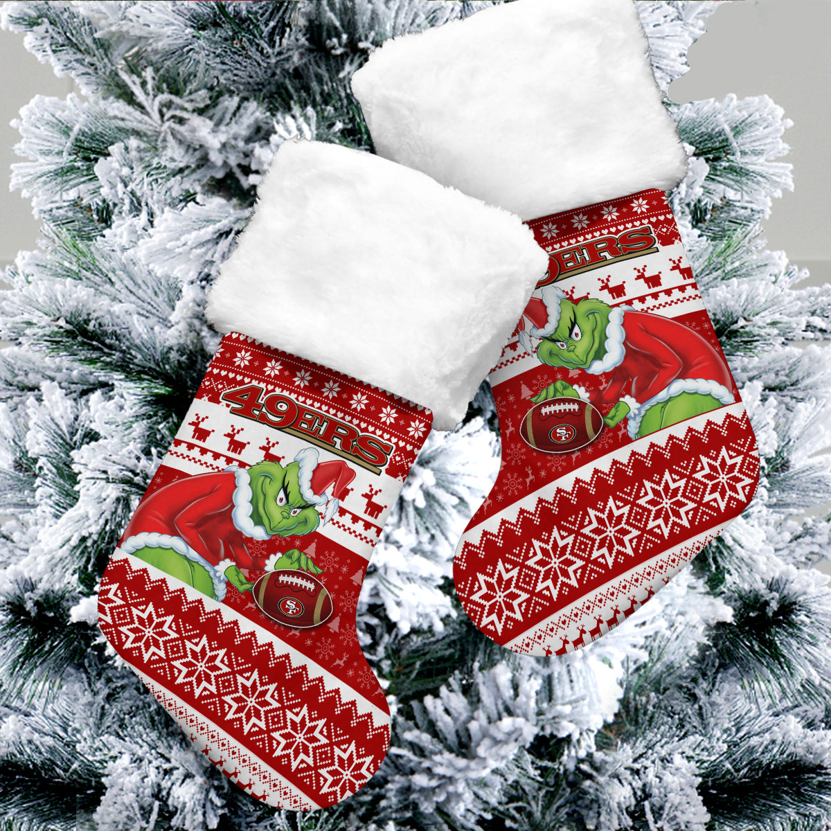 San Francisco 49ers Christmas Socks AZCCRMS076