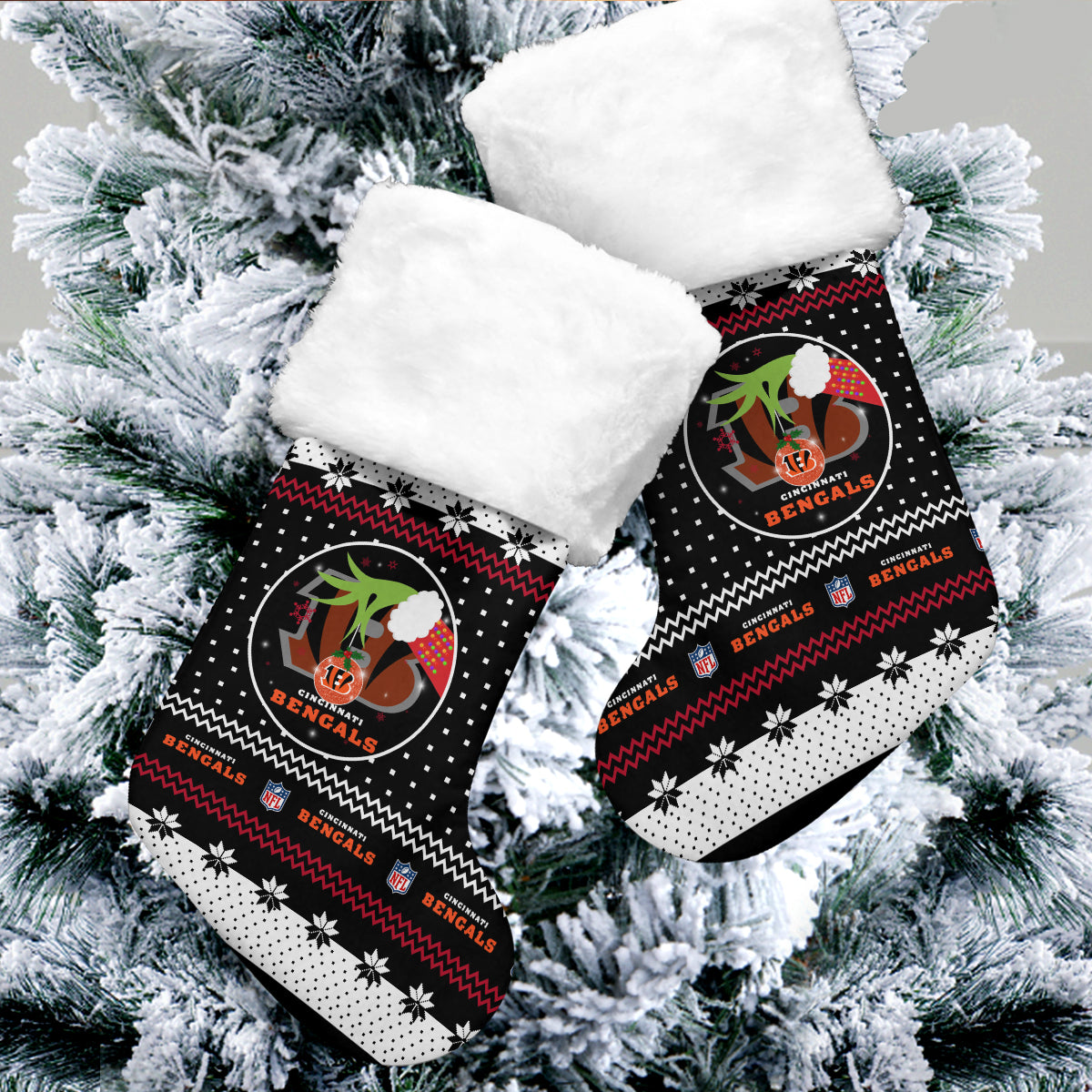 Cincinnati Bengals Christmas Socks AZCCRMS077
