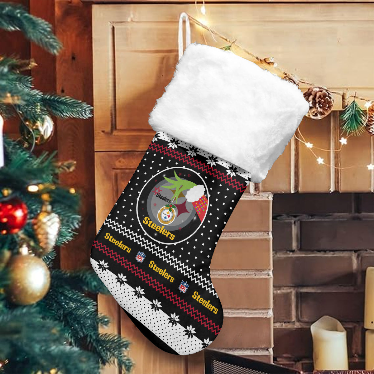 Pittsburgh Steelers Christmas Socks AZCCRMS080