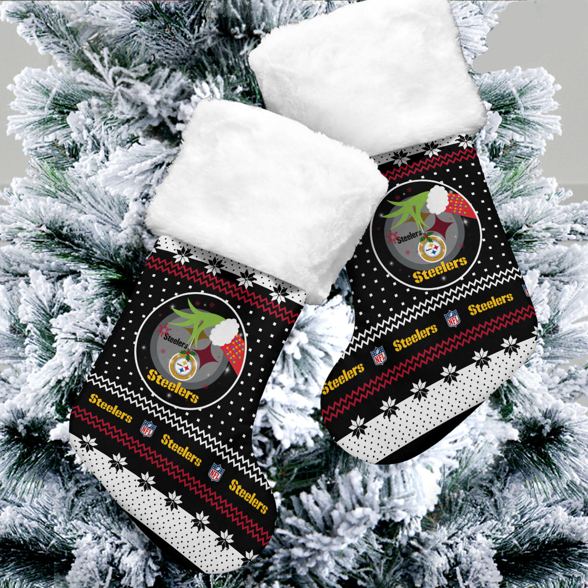 Pittsburgh Steelers Christmas Socks AZCCRMS080