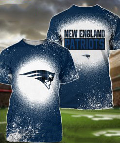New England Patriots Plaid Bleached All Over Printed T-shirt Sweatshirt Hoodie AZCHD129