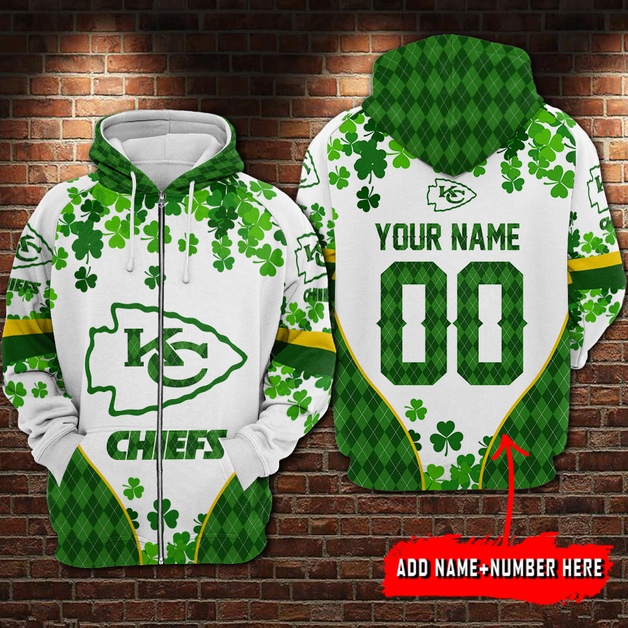 Kansas City Chiefs Personalized St. Patrick’s Day Hoodie AZCHD252