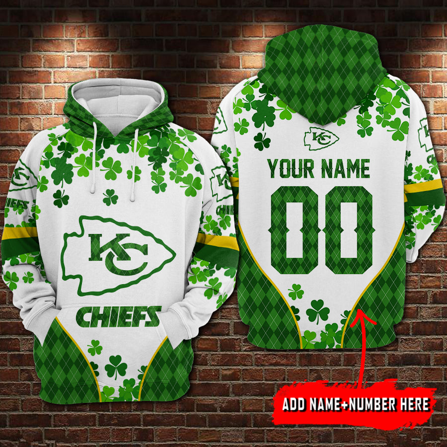 Kansas City Chiefs Personalized St. Patrick’s Day Hoodie AZCHD252