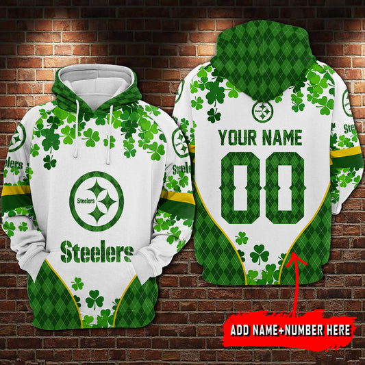 Pittsburgh Steelers Personalized St. Patrick’s Day Hoodie AZCHD254