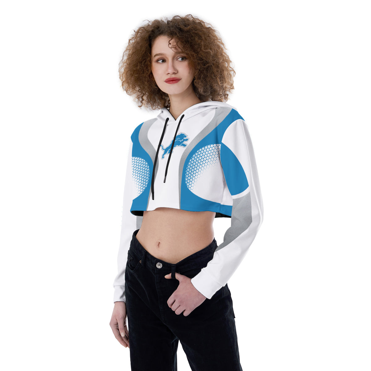 Detroit Lions Combo Croptop Hoodie And Leggings AZCLG106+AZC2CHD106
