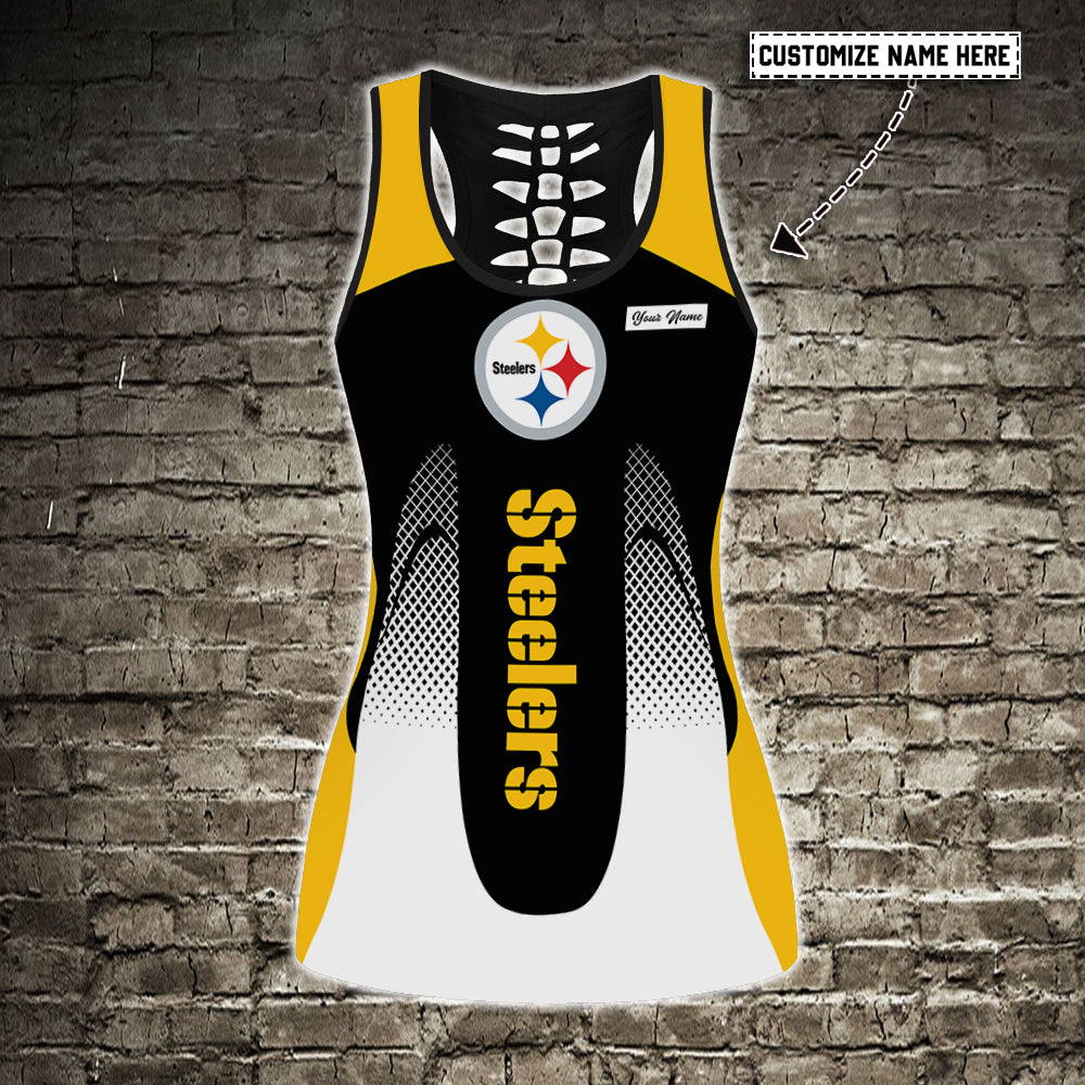 Pittsburgh Steelers Personalized Combo Tank Top And Leggings AZCLG041+AZCTT041