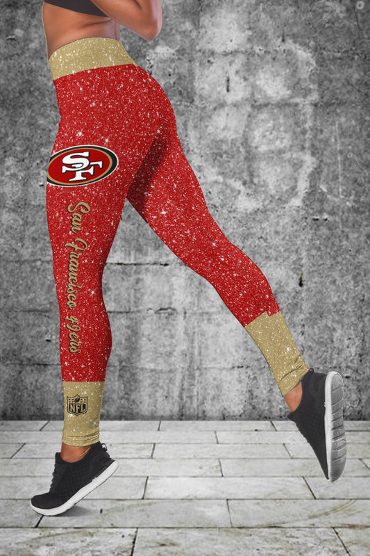 San Francisco 49ers Personalized Combo Croptop Hoodie And Leggings AZCLG043+AZC2CHD043