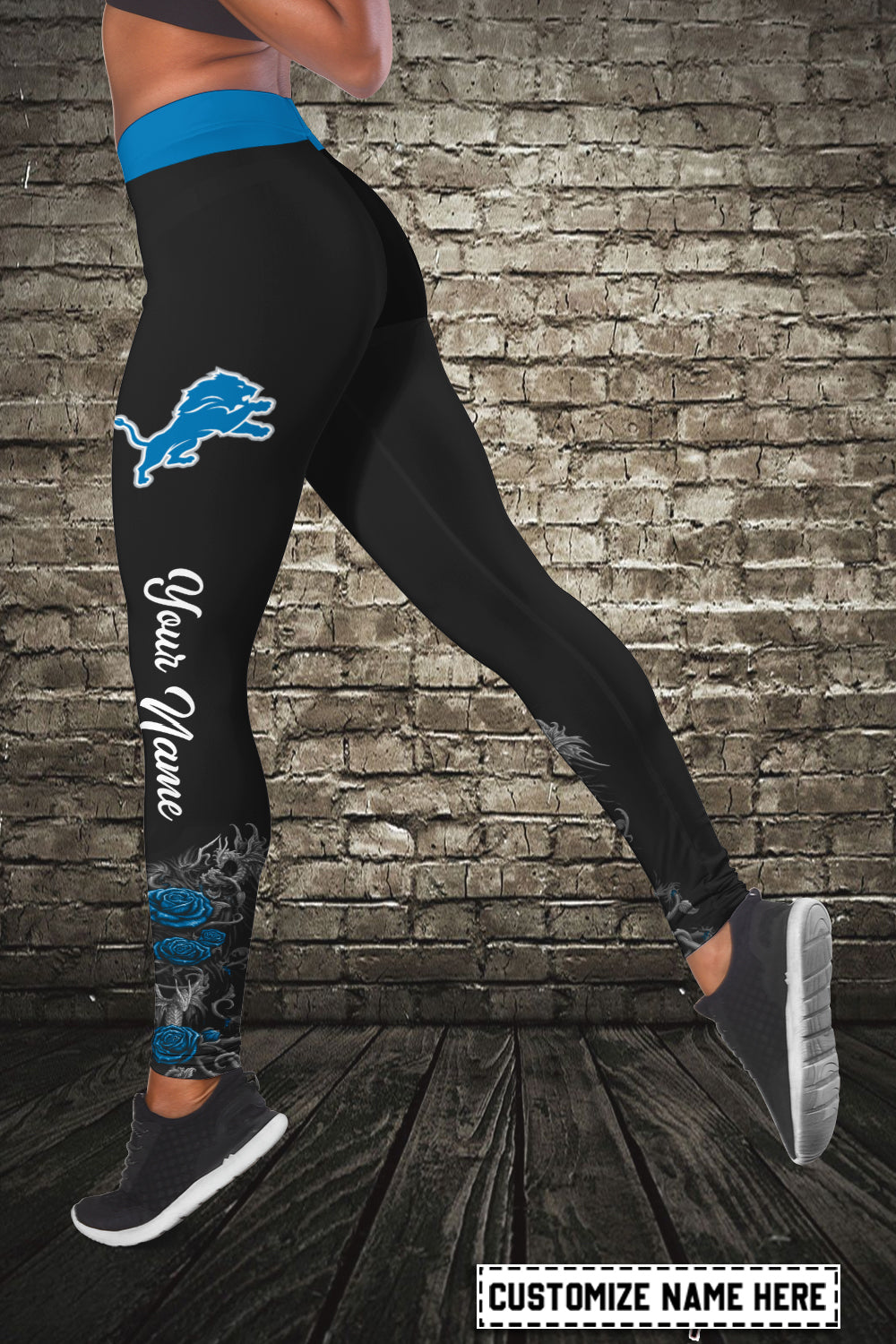 Detroit Lions Personalized Combo Tank Top And Leggings AZCLG046+AZCTT046