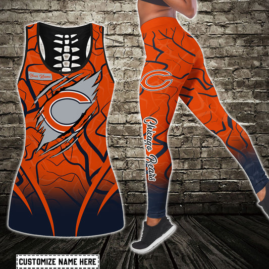 Chicago Bears Personalized Combo Tank Top And Leggings AZCLG048+AZCTT048