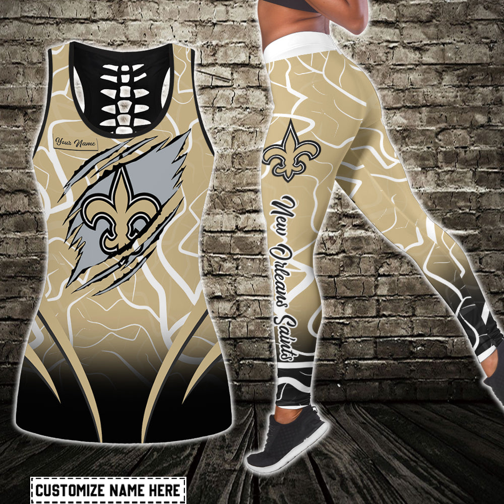 New Orleans Saints Personalized Combo Tank Top And Leggings AZCLG051+AZCTT051