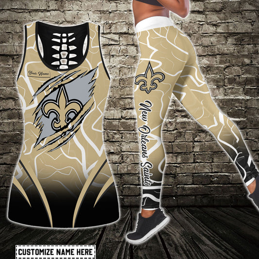 New Orleans Saints Personalized Combo Tank Top And Leggings AZCLG051+AZCTT051
