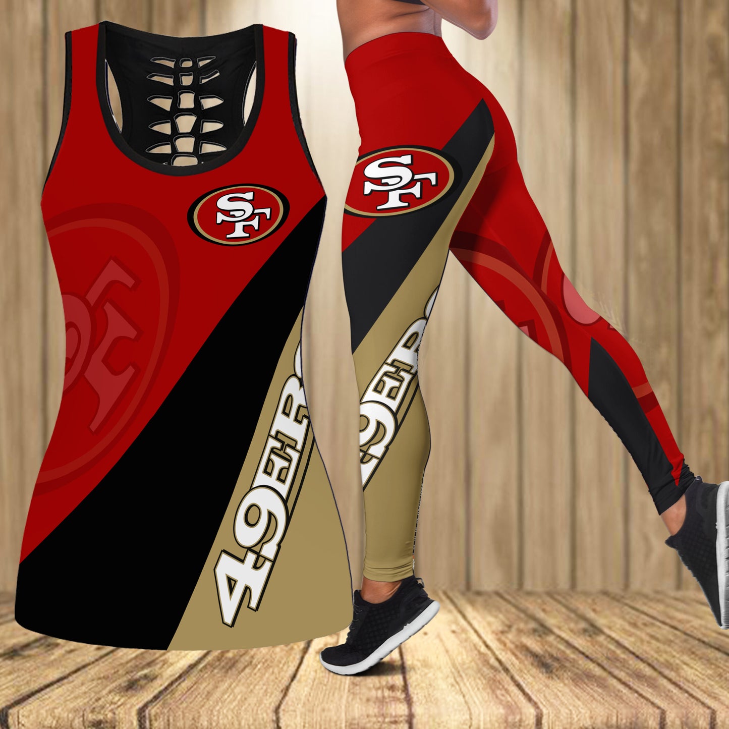 San Francisco 49ers Combo Tank Top And Leggings AZCLG056+AZCTT056