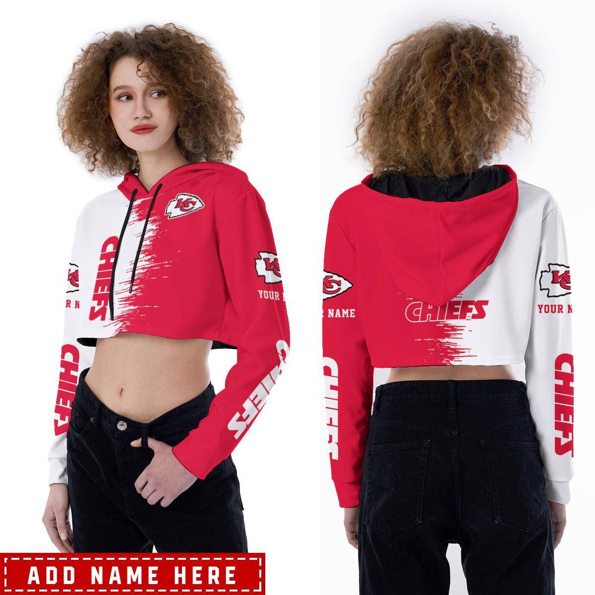 Kansas City Chiefs Personalized Combo Croptop Hoodie And Leggings AZCLG059+AZC2CHD059
