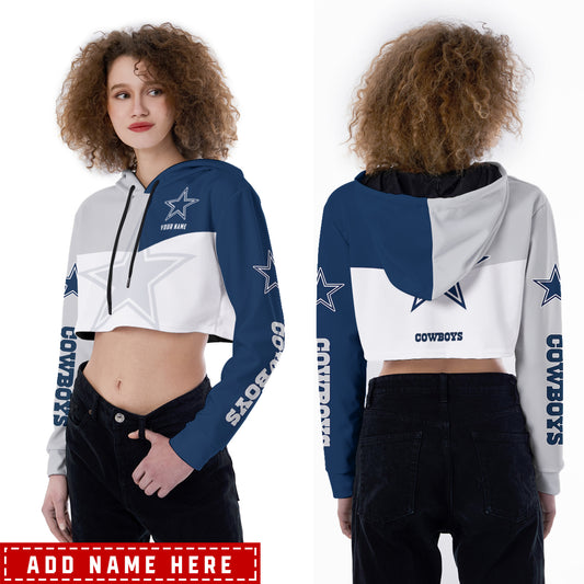 Dallas Cowboys Personalized Combo Croptop Hoodie And Leggings AZCLG085+AZC2CHD085