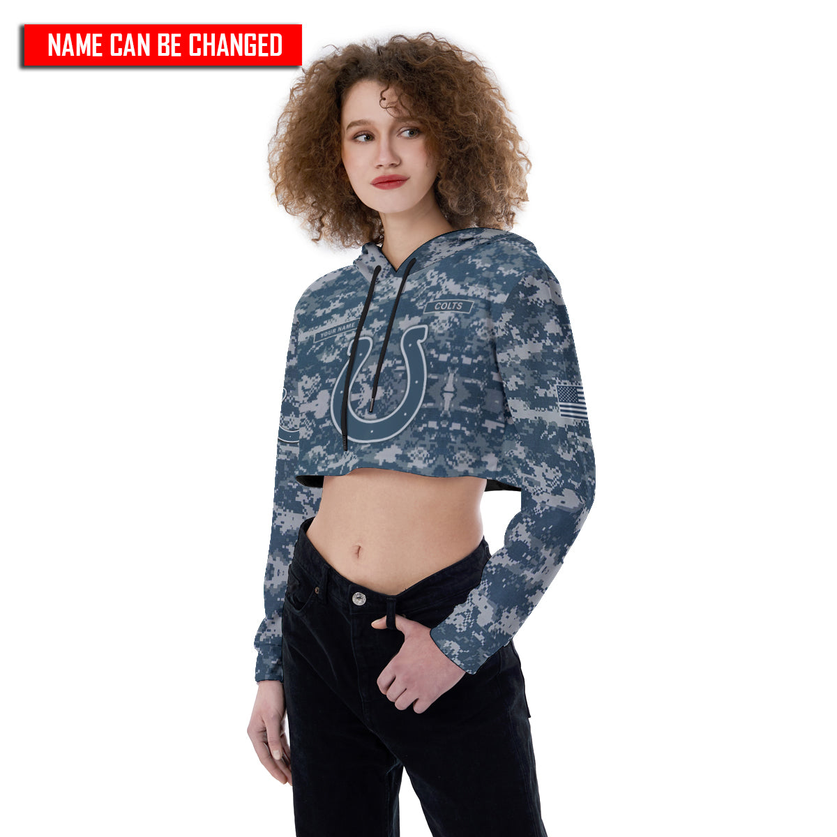 Indianapolis Colts Personalized Combo Croptop Hoodie And Leggings AZCLG099+AZC2CHD099