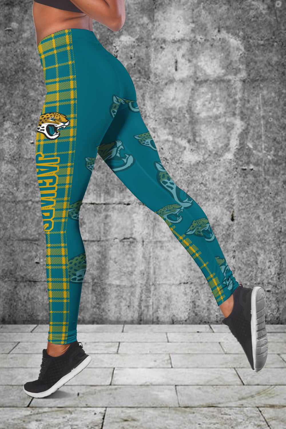 Jacksonville Jaguars Combo Croptop Hoodie And Leggings AZCLG101+AZC2CHD101