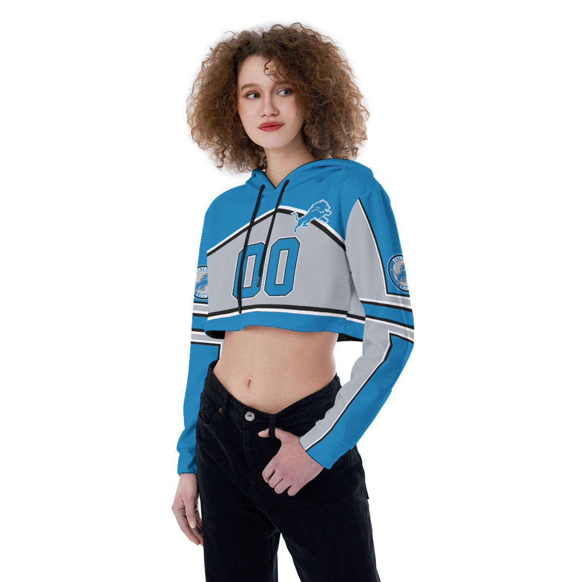 Detroit Lions Personalized Combo Croptop Hoodie And Leggings AZCLG122+AZC2CHD122