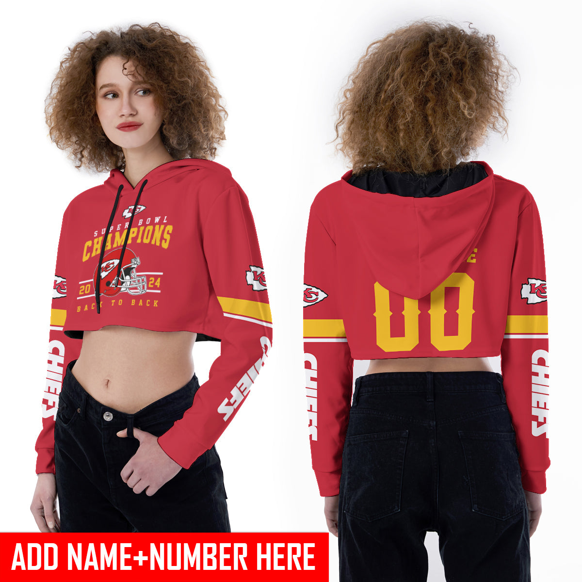Kansas City Chiefs Personalized Combo Croptop Hoodie And Leggings AZCLG137+AZC2CHD137