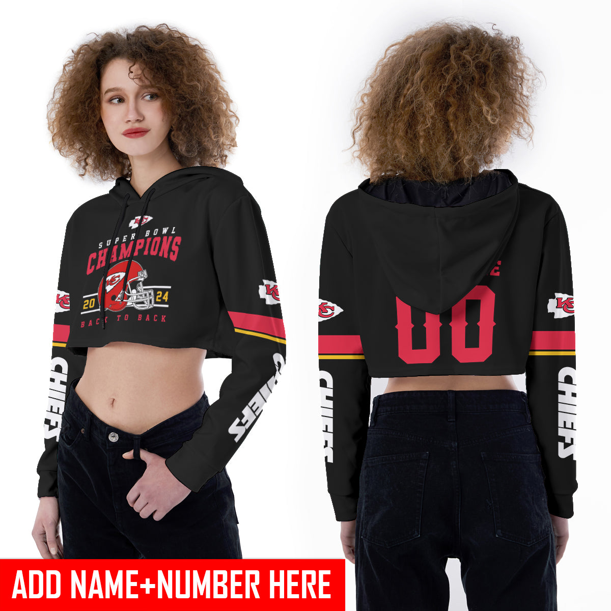 Kansas City Chiefs Personalized Combo Croptop Hoodie And Leggings AZCLG138+AZC2CHD138