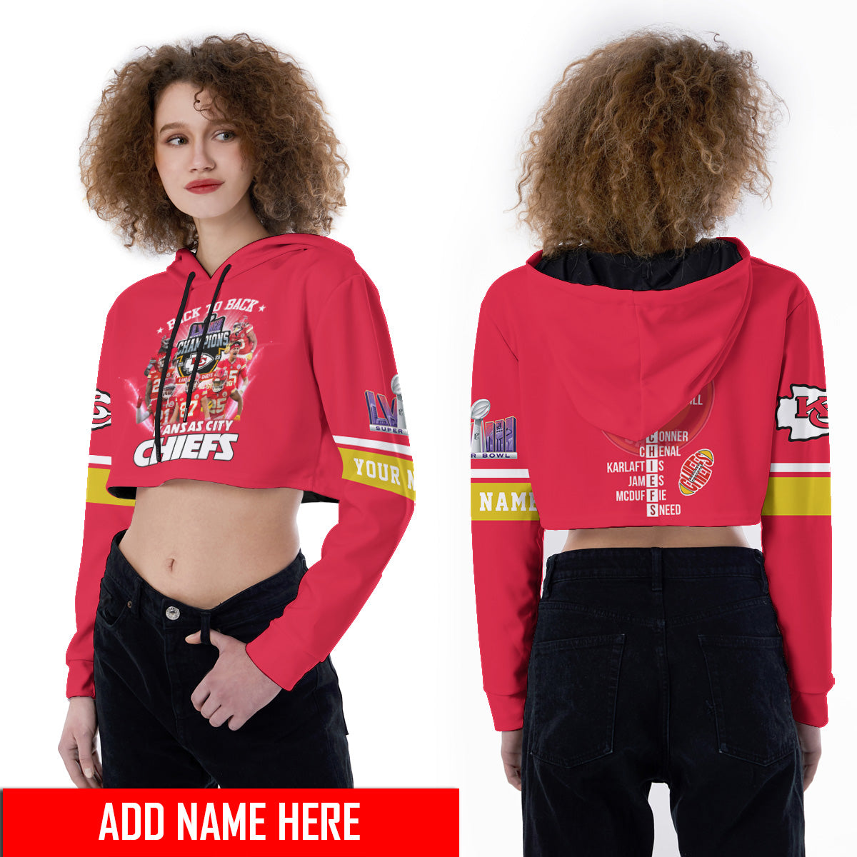Kansas City Chiefs Personalized Combo Croptop Hoodie And Leggings AZCLG203+AZC2CHD203