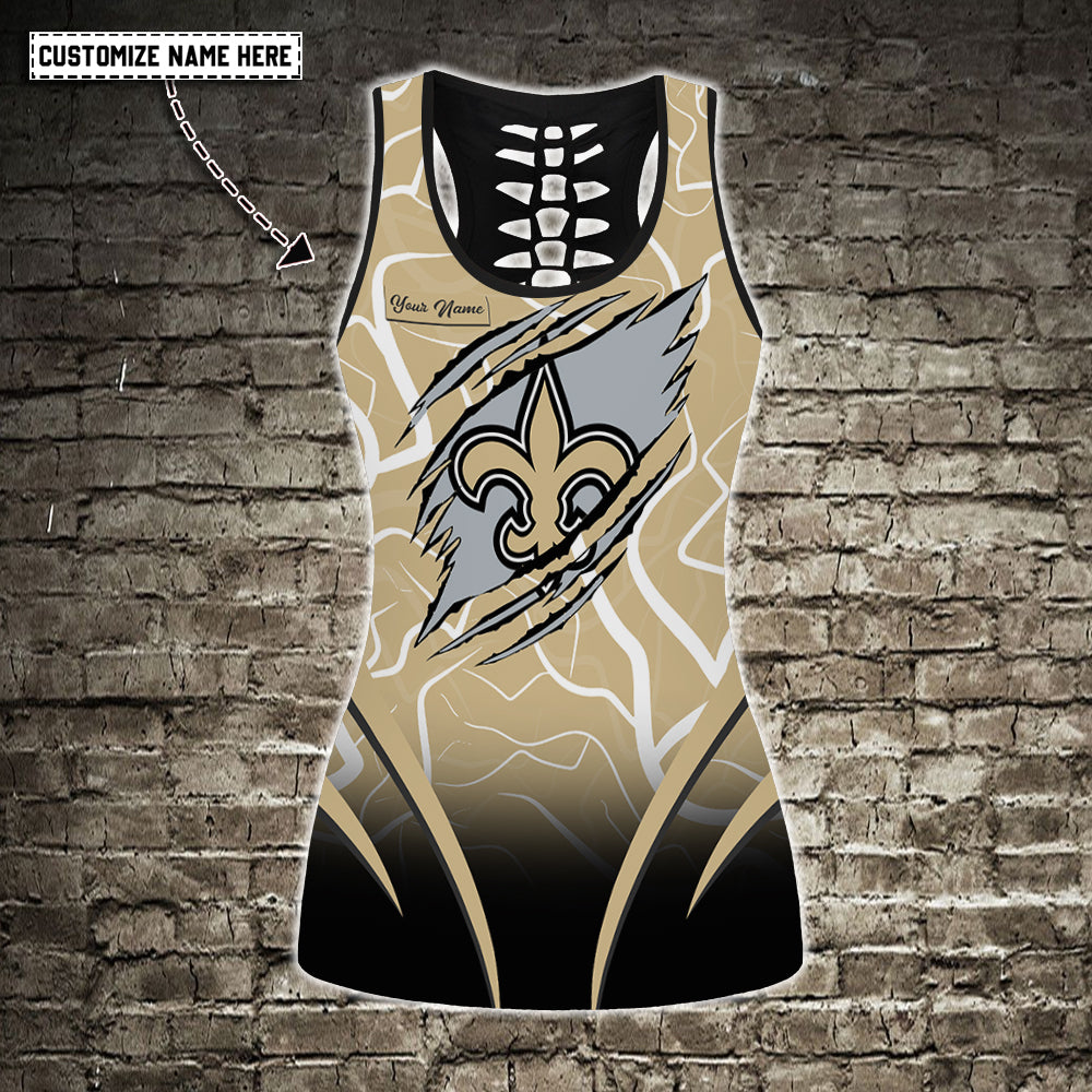 New Orleans Saints Personalized Combo Tank Top And Leggings AZCLG051+AZCTT051