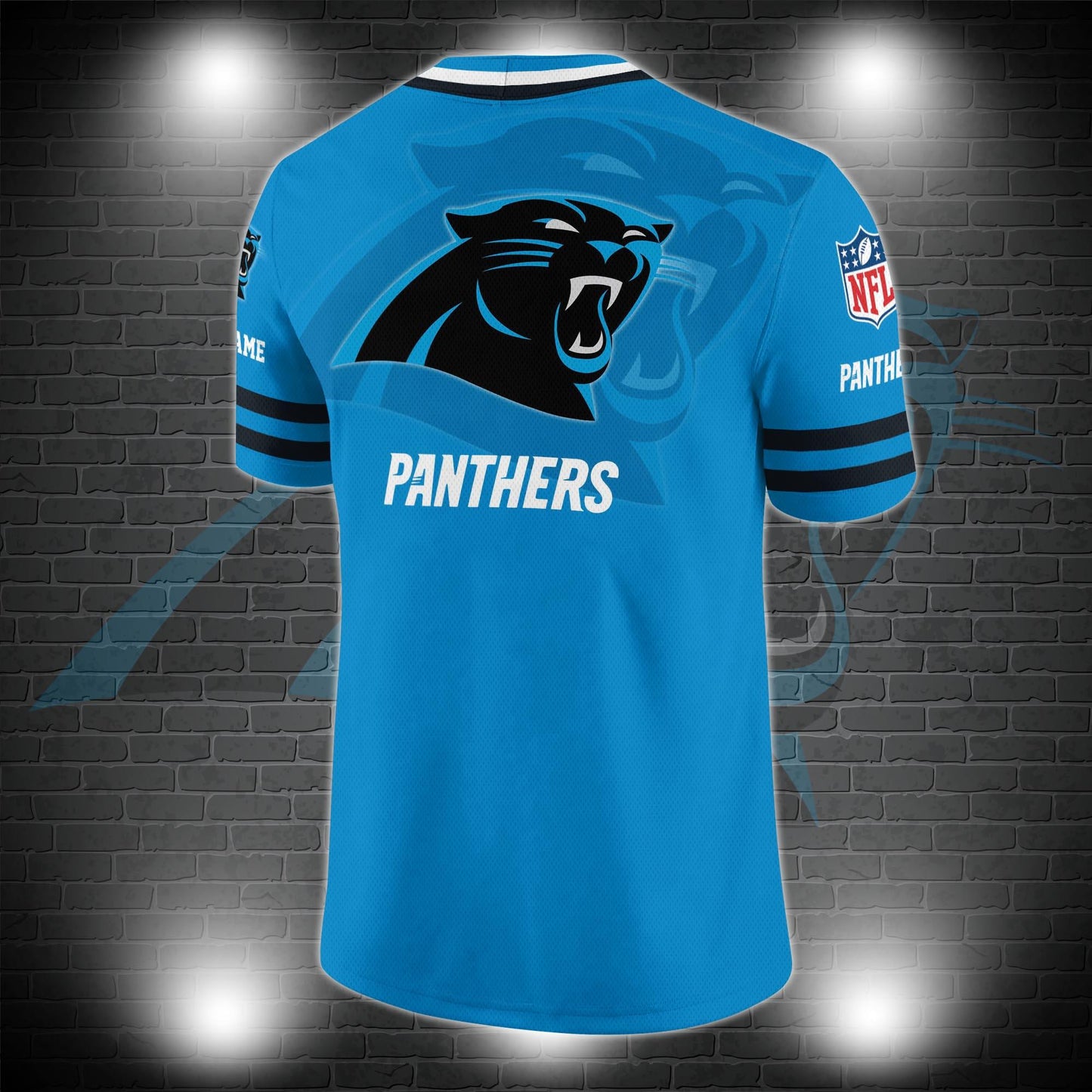Carolina Panthers Personalized V-neck Football Jersey Sport Gifts For Fan AZCVFJ028
