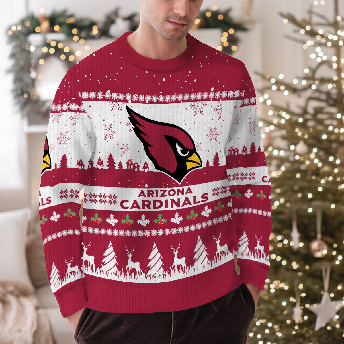 Arizona Cardinals Premium Ugly Christmas Sweater Seasonal Edition AZDTUSW000129