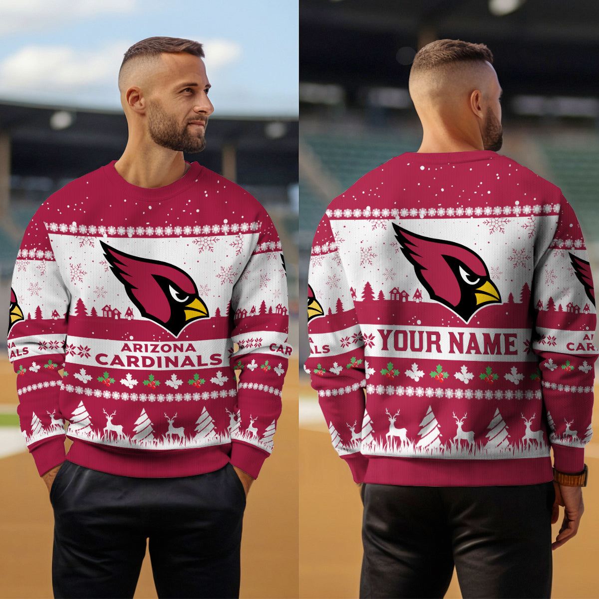Arizona Cardinals Premium Ugly Christmas Sweater Seasonal Edition AZDTUSW000129