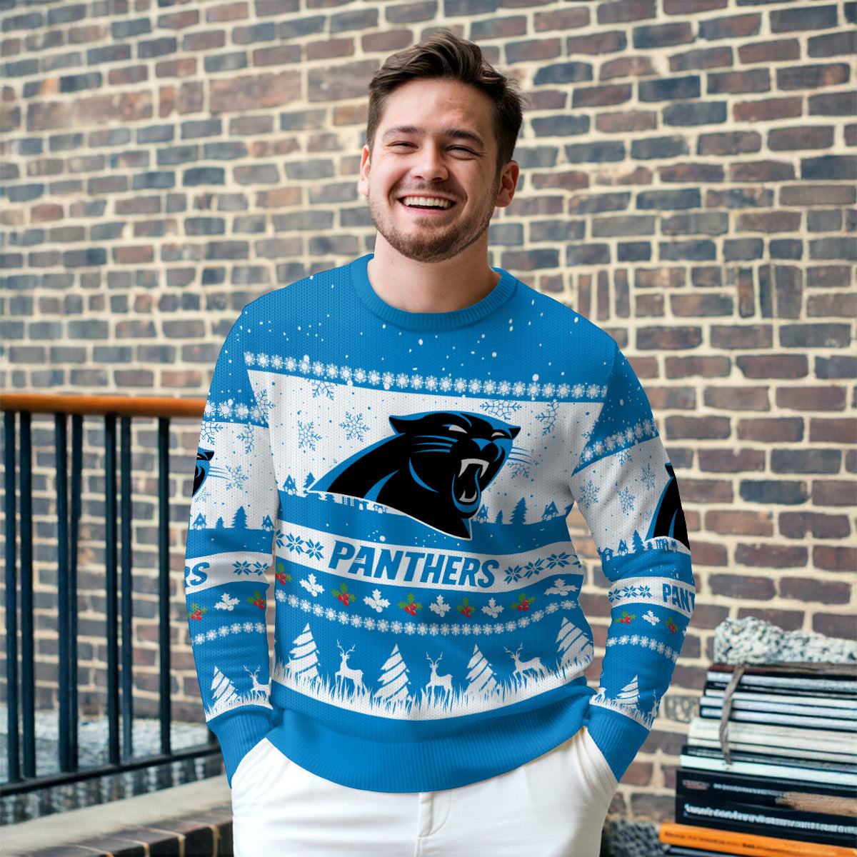 Carolina Panthers Premium Ugly Christmas Sweater Seasonal Edition AZDTUSW000131