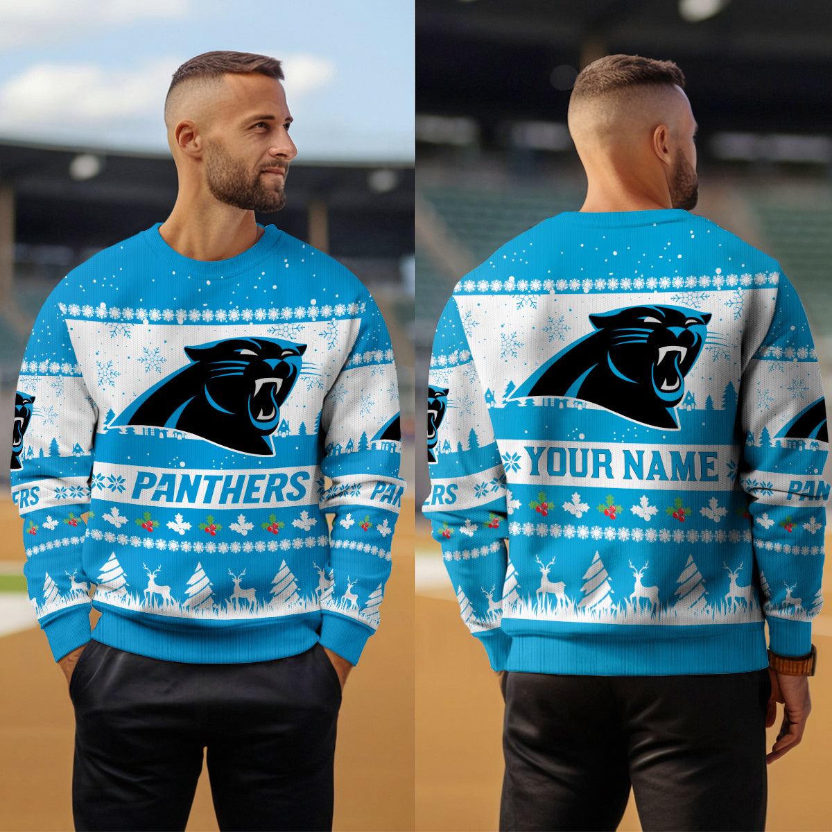 Carolina Panthers Premium Ugly Christmas Sweater Seasonal Edition AZDTUSW000131