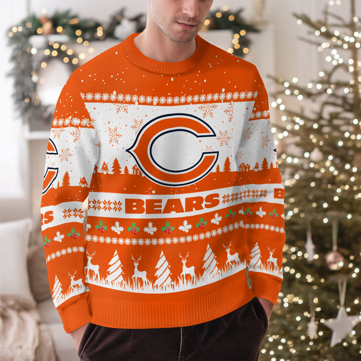 Chicago Bears Premium Ugly Christmas Sweater Seasonal Edition AZDTUSW000132