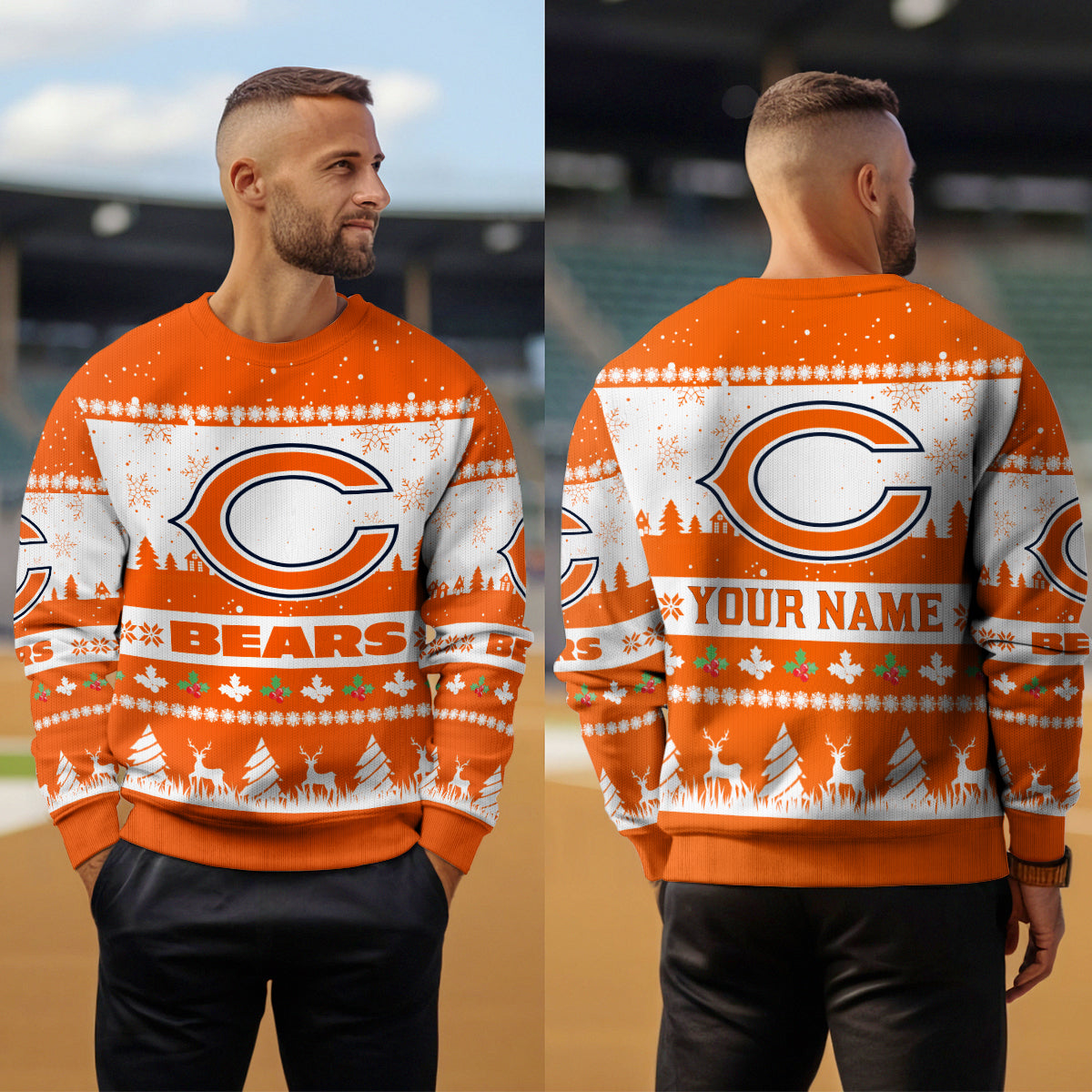 Chicago Bears Premium Ugly Christmas Sweater Seasonal Edition AZDTUSW000132