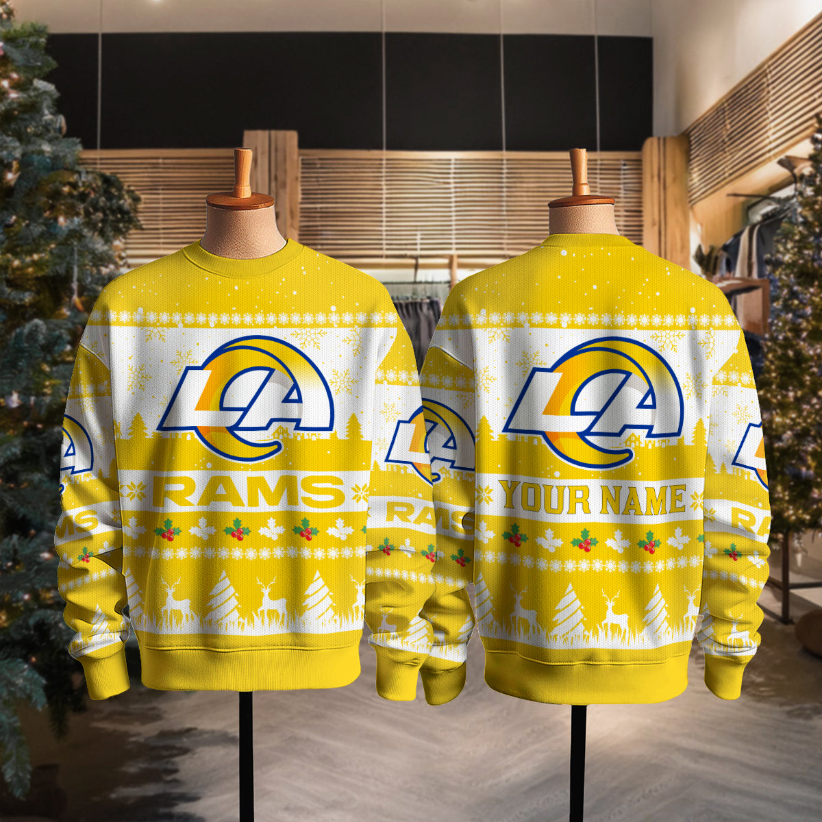 Los Angeles Rams Premium Ugly Christmas Sweater Seasonal Edition AZDTUSW000136